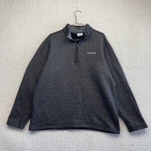 Columbia Sweater Gray Great Hart Mountain III Half Zip Jacket Men Sz L Outdoor